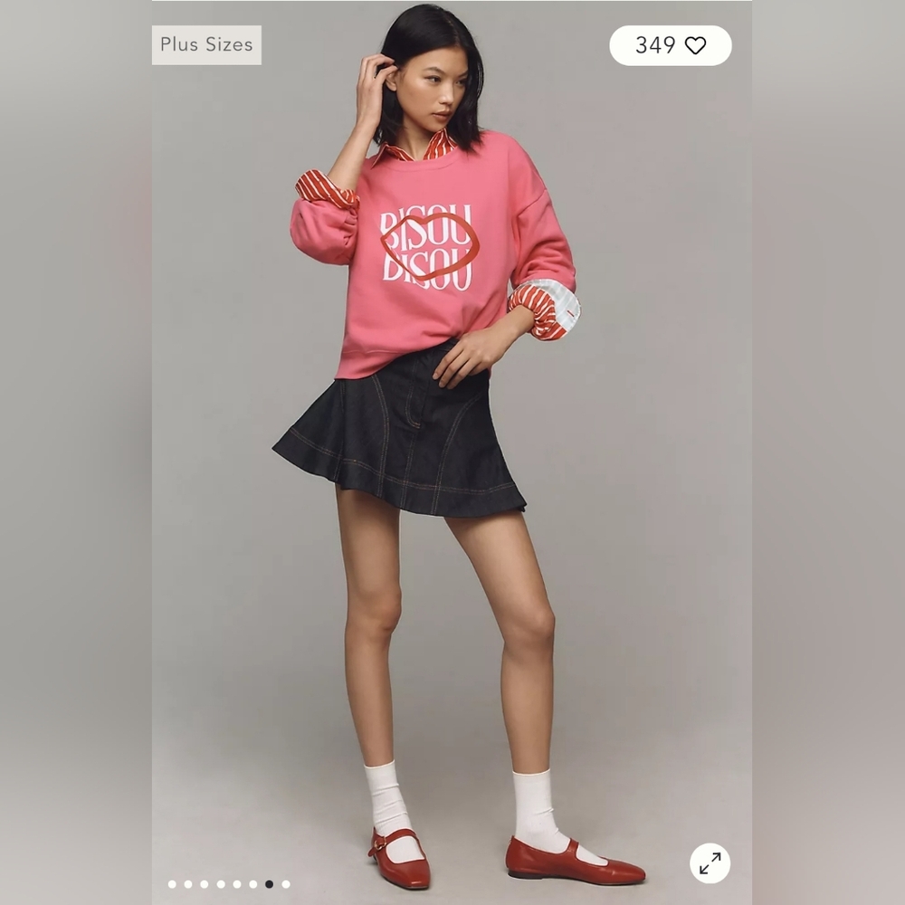 NWT 💋 💋 Bisou Bisou Sweatshirt by Jordan Nickson, size XS - Picture 6 of 13